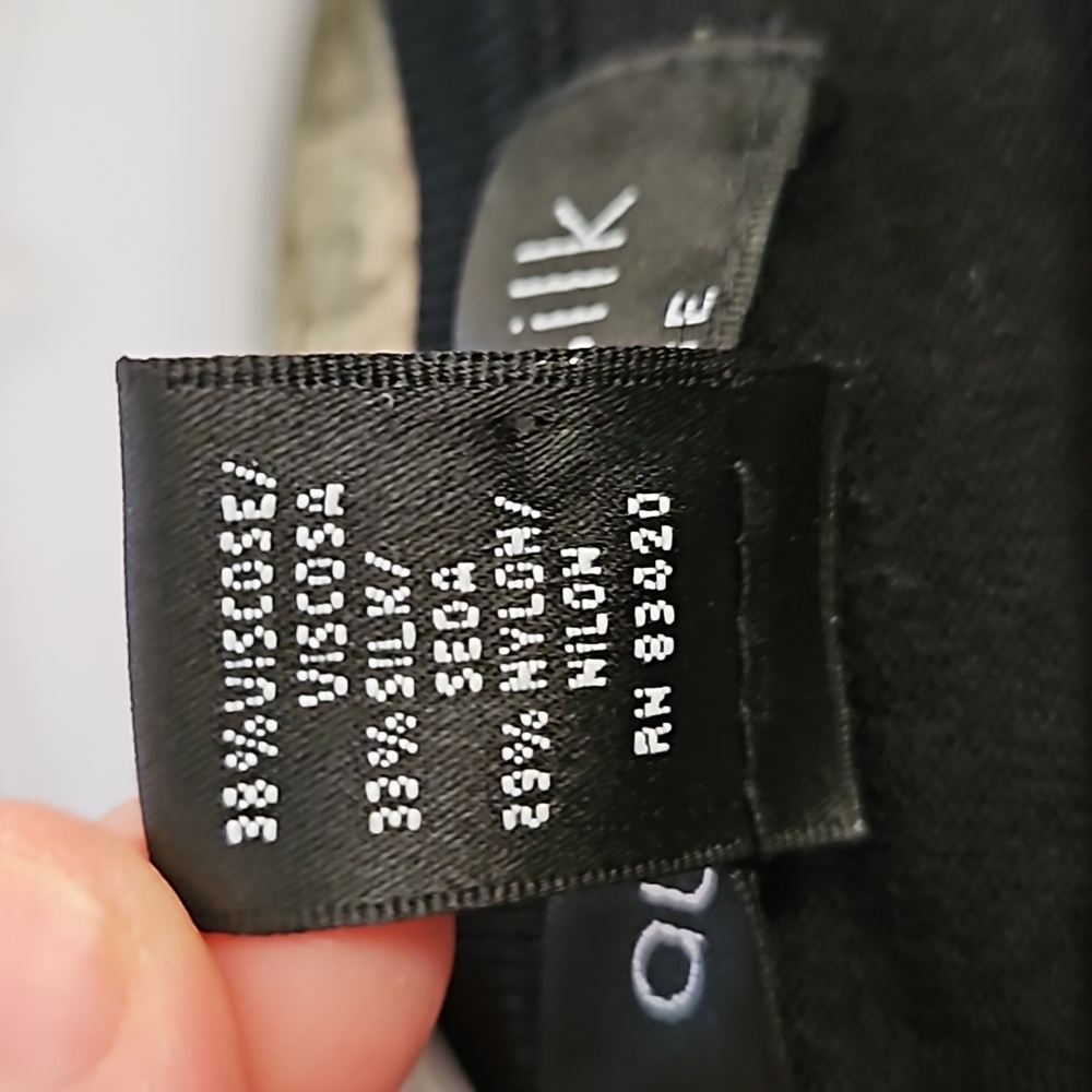 August Silk Woman's Silk Black Long-Sleeve Black Button-up Cardigan. Sz: M - Picture 6 of 7